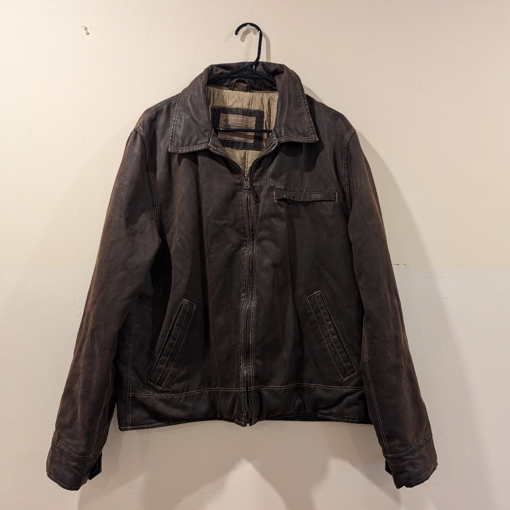 Vintage Columbia Detroit Waxed Canvas Jacket Mens Medium Quilted Chore Field